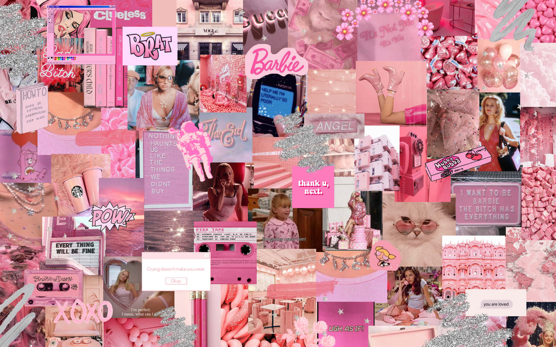Bring A Touch Of Color To Your Desktop With This Cute Pink Wallpaper