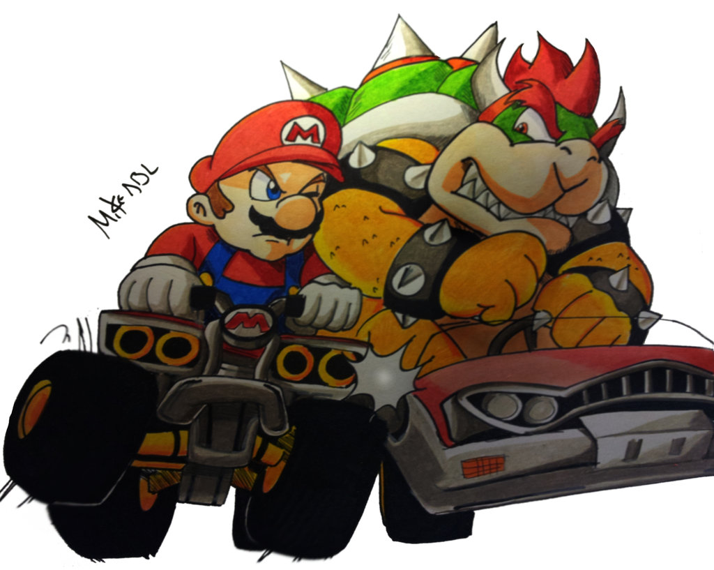 Mario Vs Bowser By Mikees