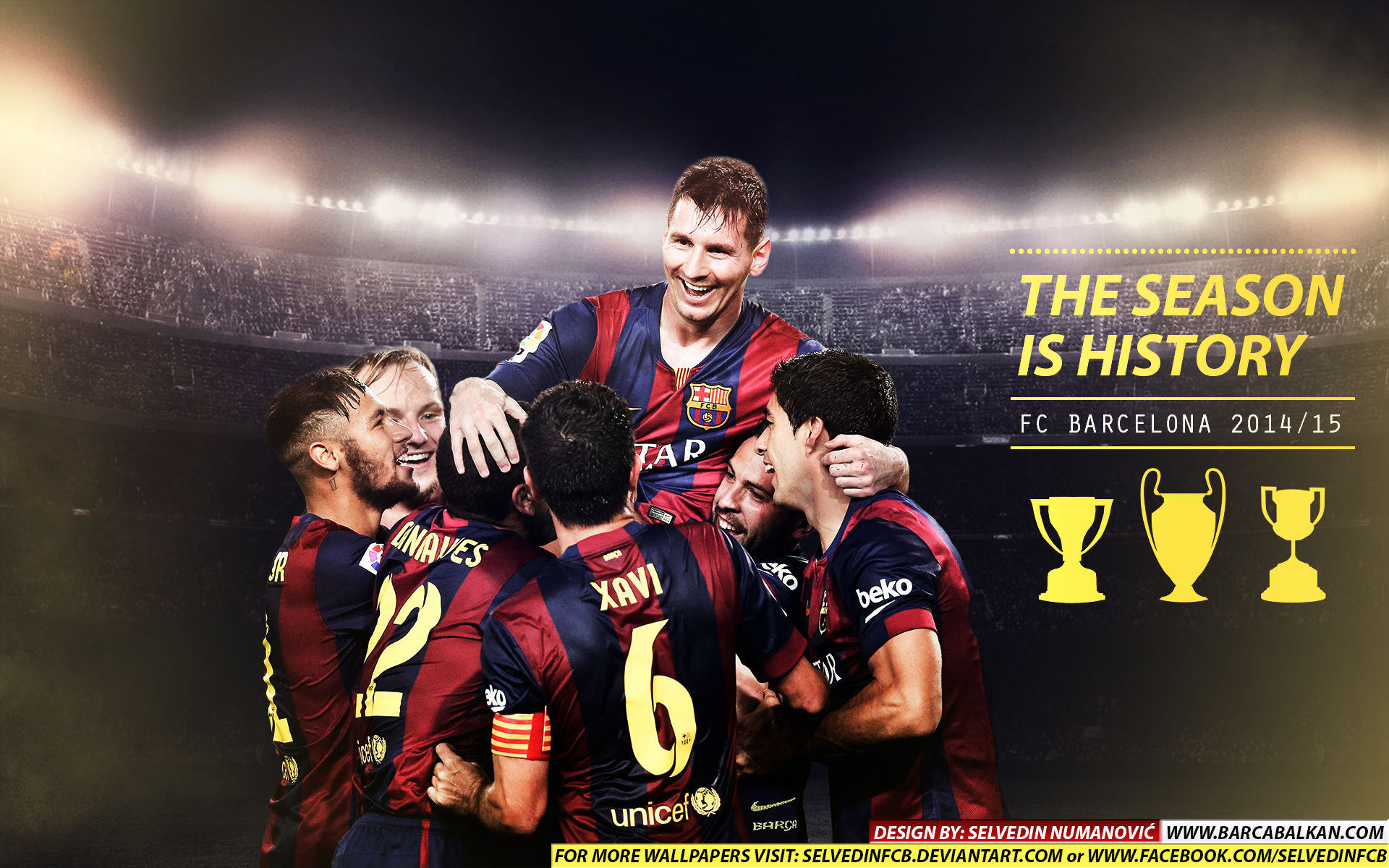 Fc Barcelona Champions HD Wallpaper By Selvedinfcb