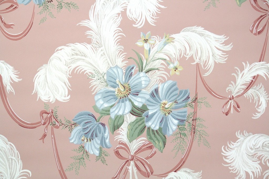 1940s Floral Vintage Wallpaper Hannah S Treasures