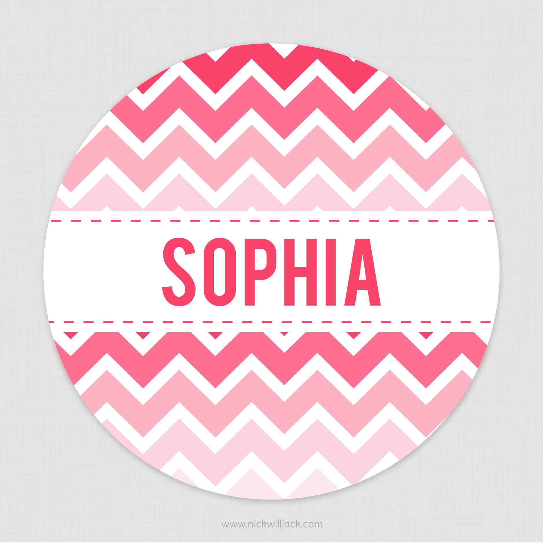 Ombre Chevron Background Pink