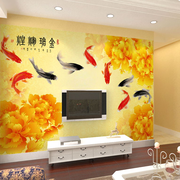 wallpaper mural wallpaper hd fish tv background wallpaper chinese 765x765