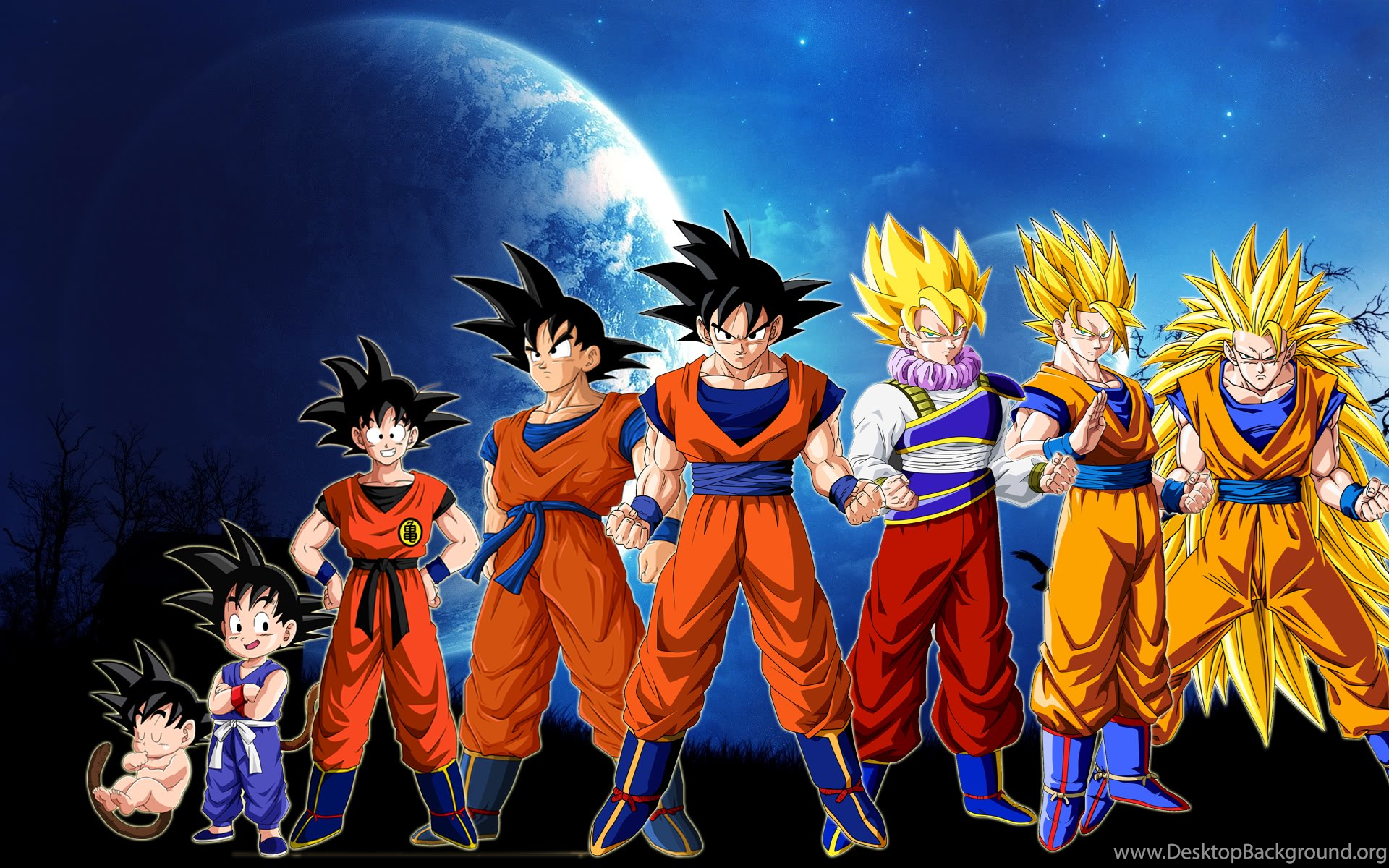 Dragon Ball Z Goku Story HD Background Image For iPad Cartoons