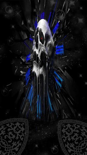 Animated Background 3d Skull Of Android Phone A Head