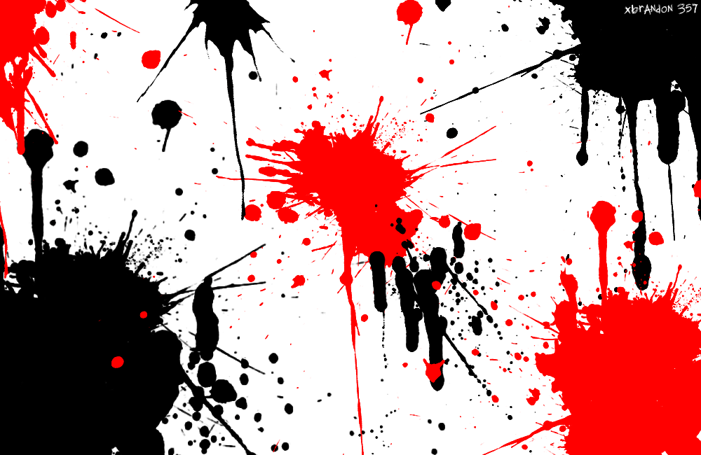 black and white paint splatter background