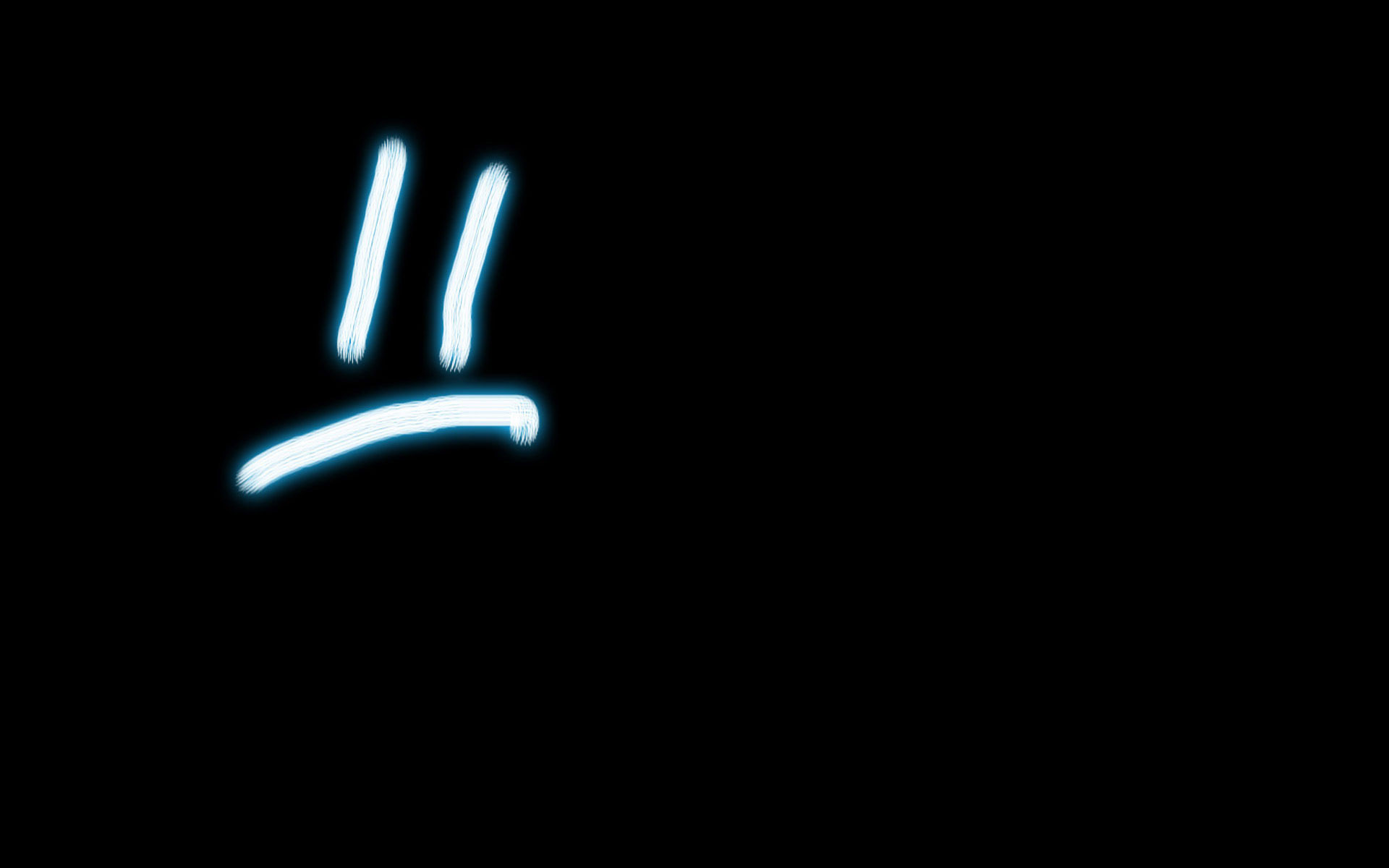 Cute Sad Face Wallpaper with Blue Background 1920x1200