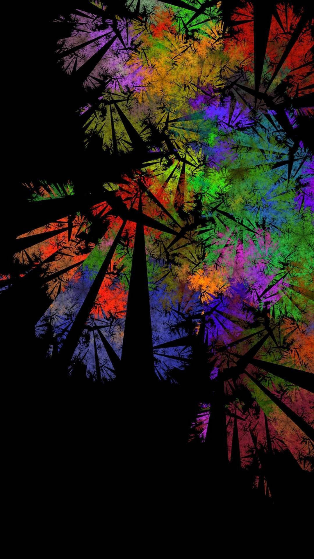 Vibrant Trees Dope iPhone Wallpaper