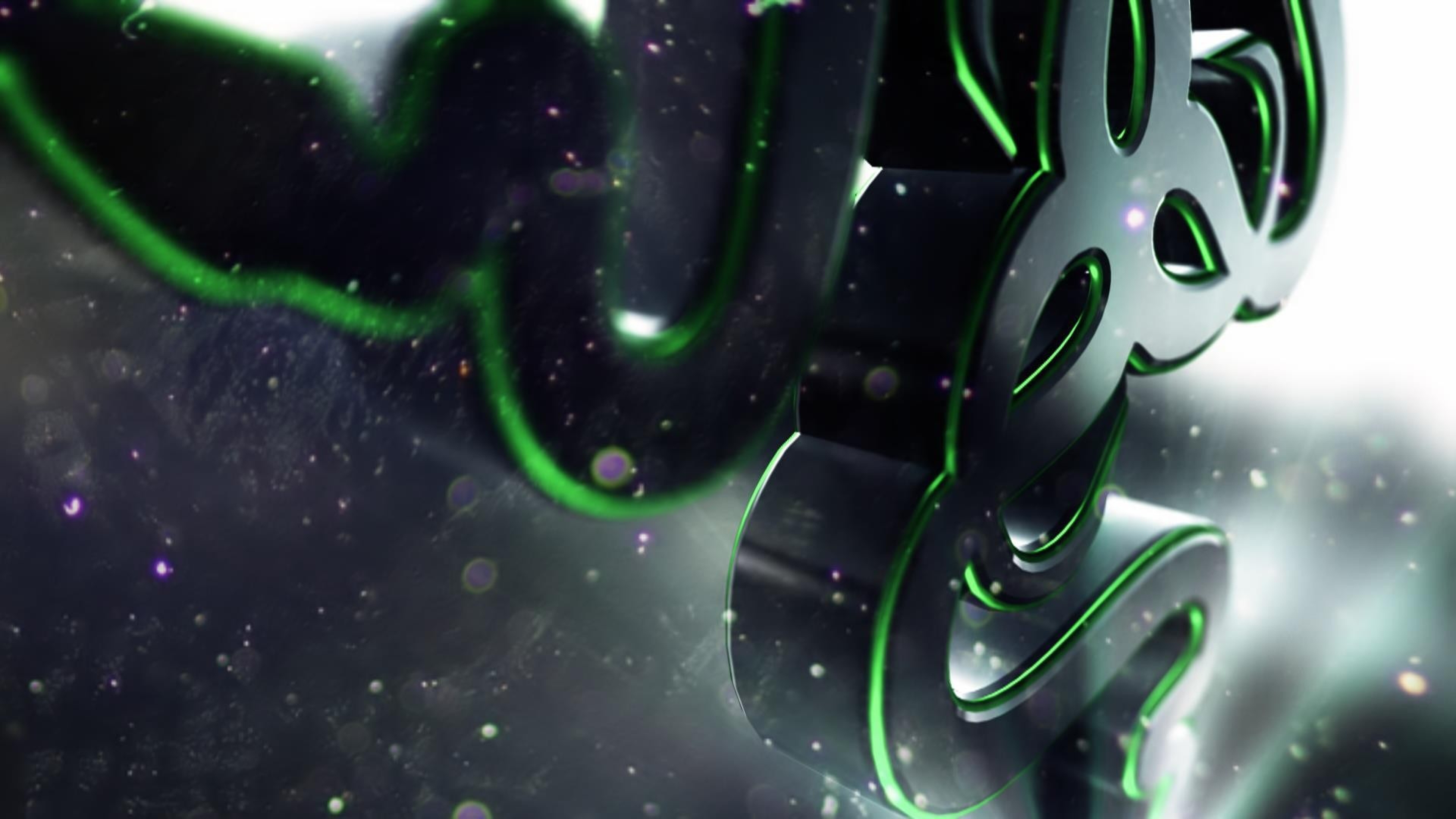 HD Background Razer 3d Logo Green Symbol Wallpaper Byte
