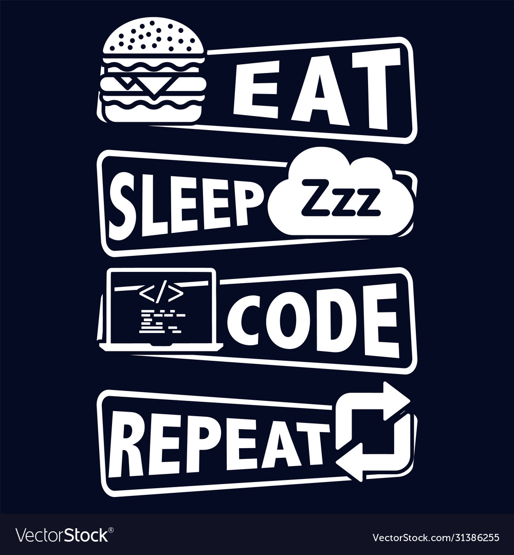 Eat Sleep Code Repeat Wallpaper in 4K