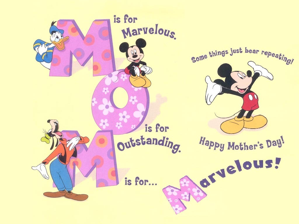 Mothers Day Cartoon Wallpaper Desktop Background