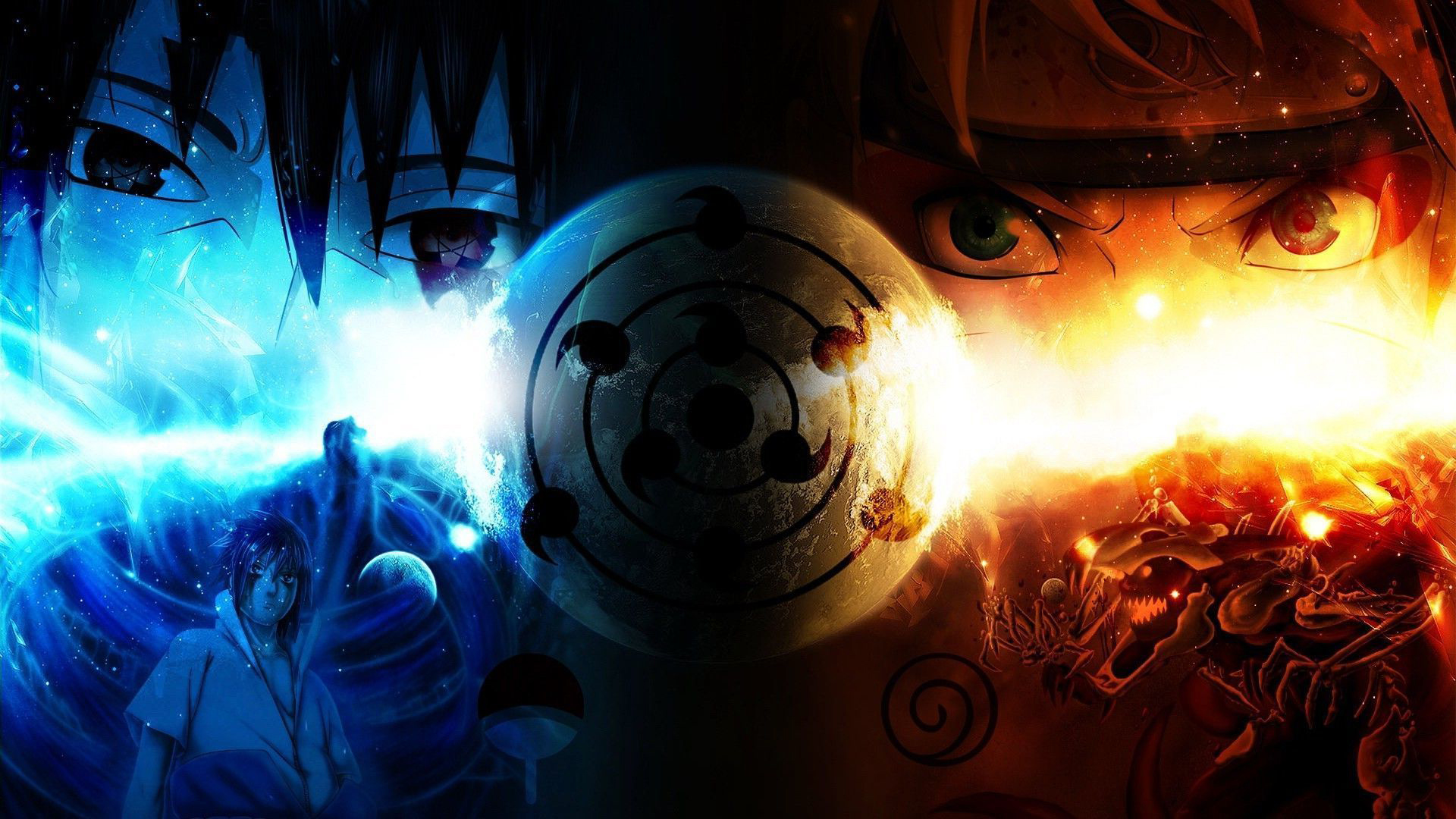 Naruto Fire And Ice HD Anime Wallpaper Desktop