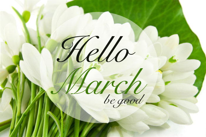 March 2017  Hello March Desktop Calendar Free March Wallpaper