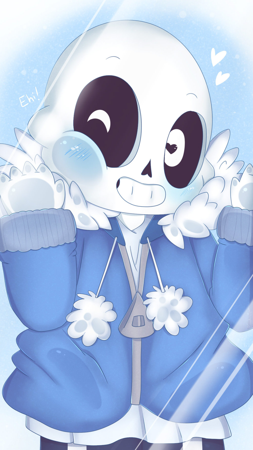 Undertale Smartphone Wallpaper   Chibi Sans by TogeticIsa on
