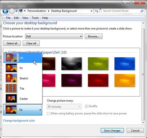 how to make your desktop picture bigger or smaller in windows 7 500x467