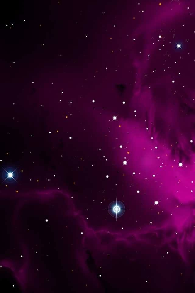 Purple Galactic Cloud iPhone 4s Wallpaper