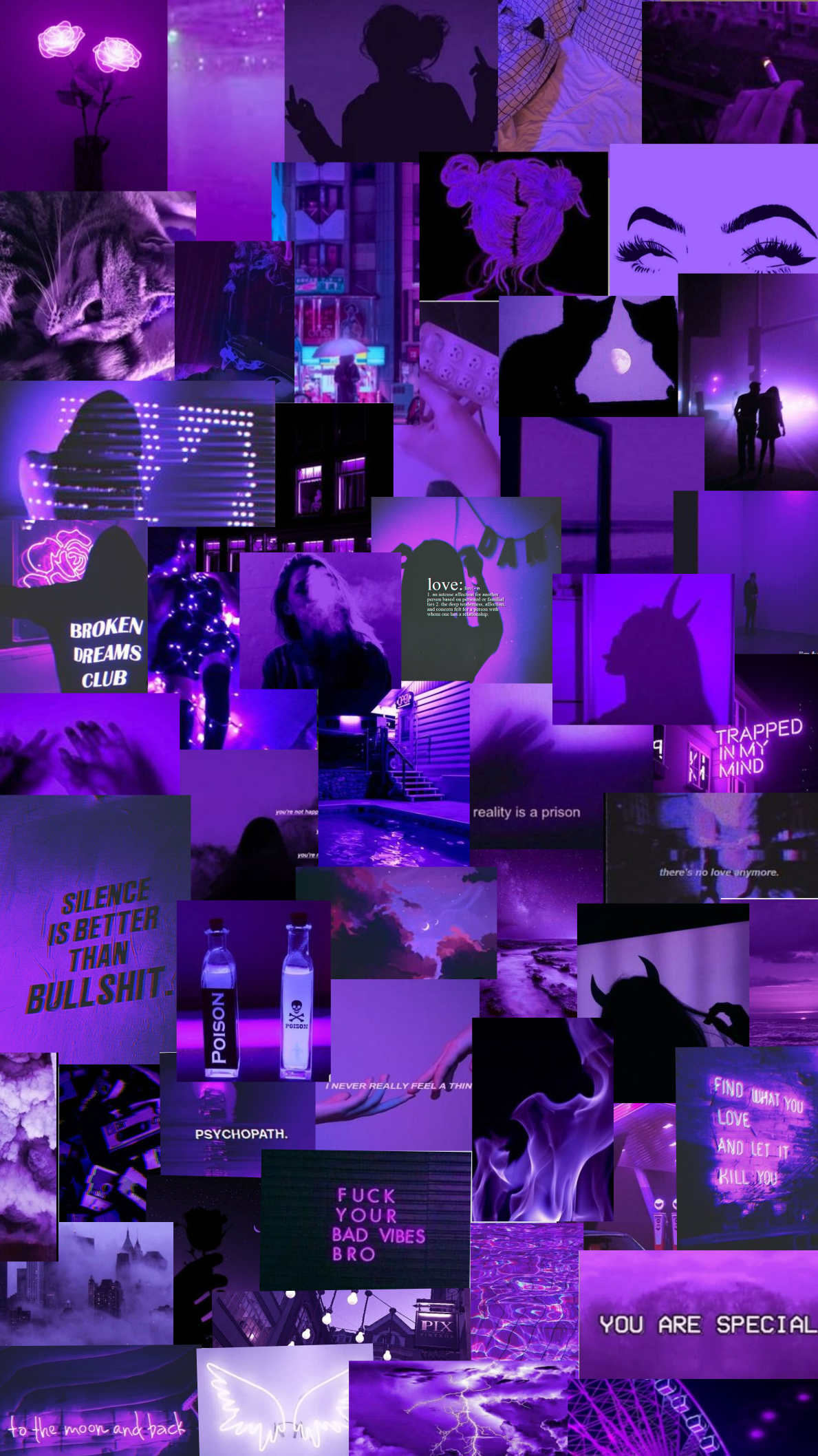 Aesthetic Wallpaper Black And Purple