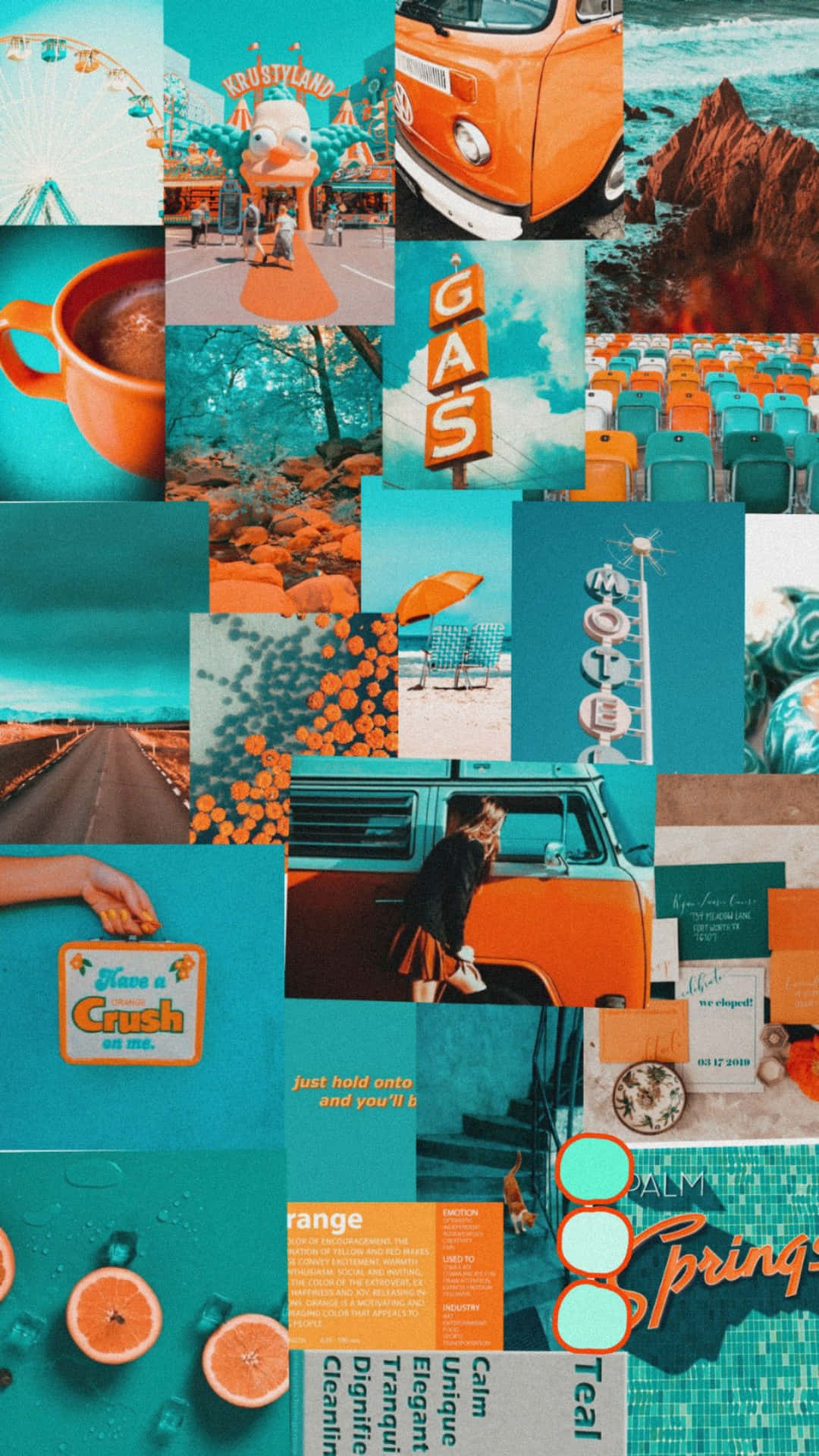 Orange And Teal Wallpaper