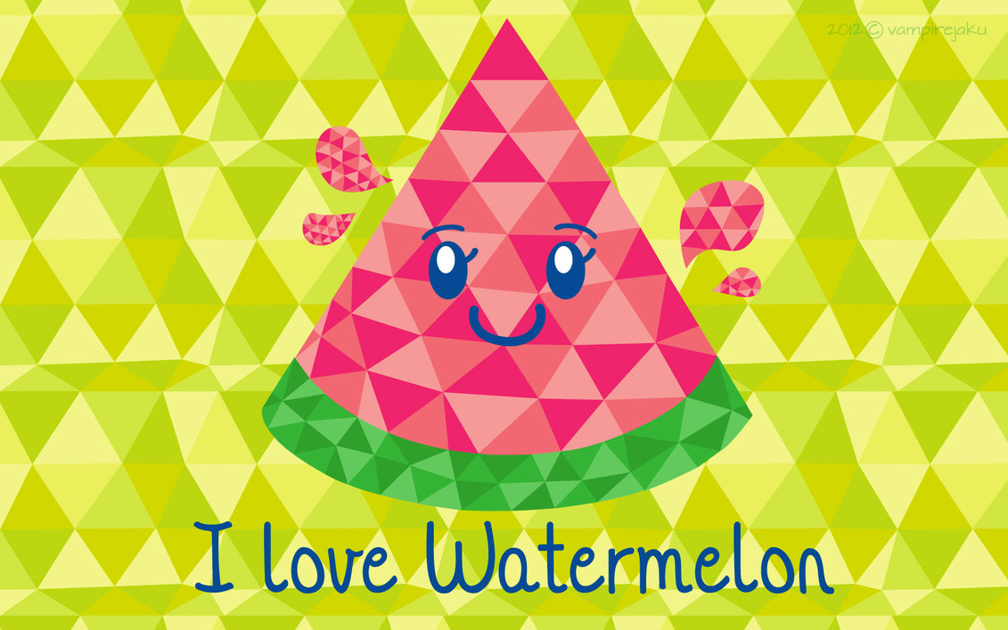 Geometric Watermelon Wallpaper By Vampirejaku