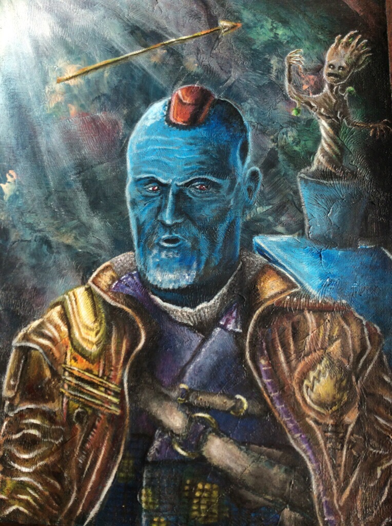 Yondu Acrylic Painting Whistling By Sandy Reaper On