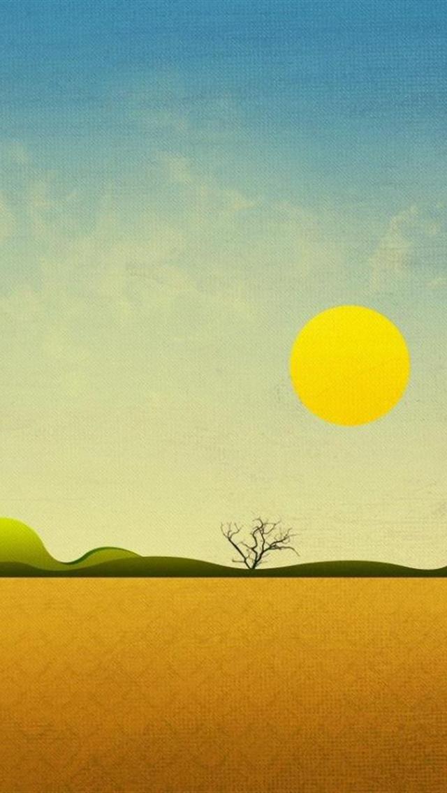 iPhone Wallpaper HD Sun Painting