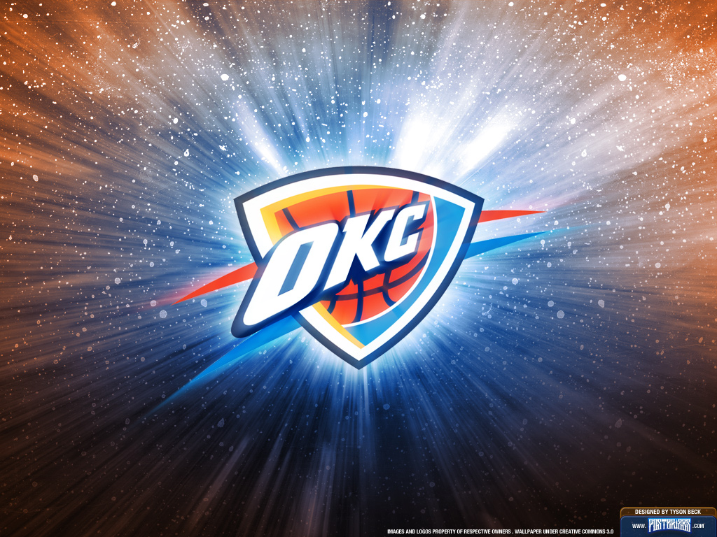  Oklahoma City Thunder is with a team logo wallpaper on your computer