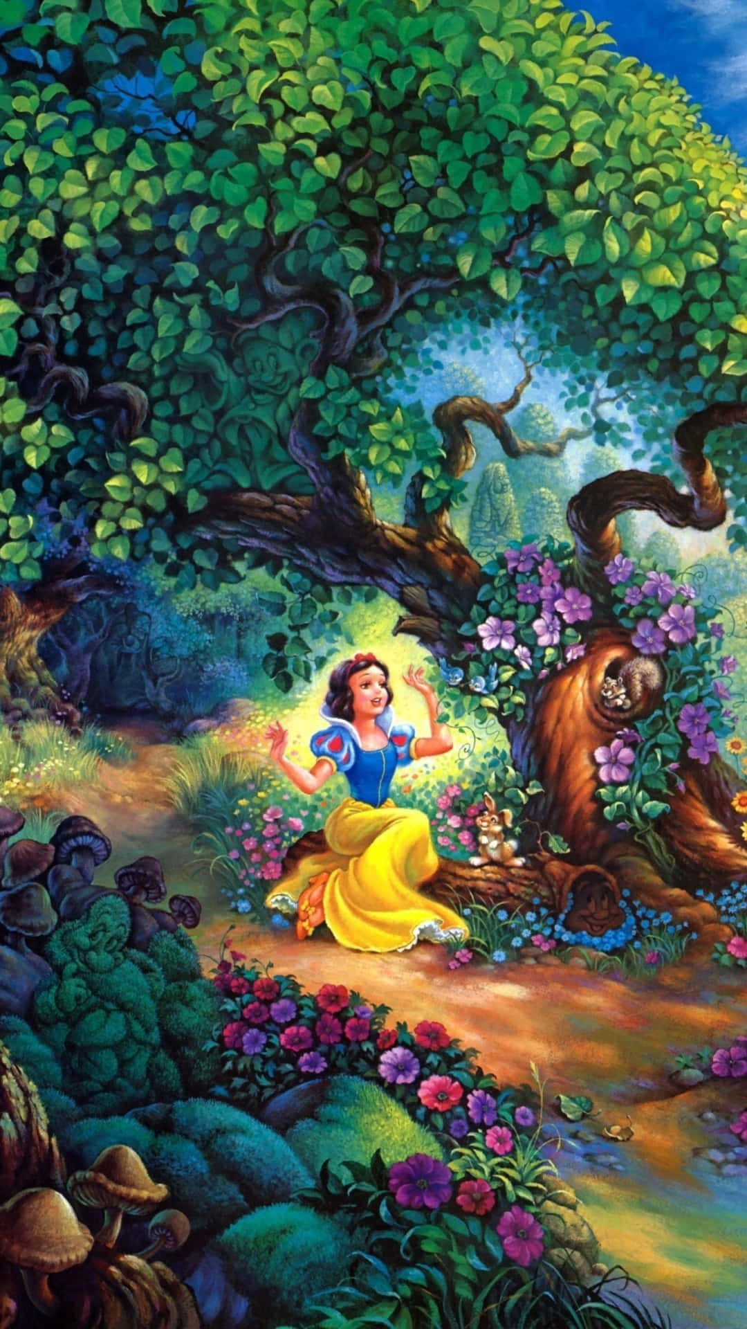 iPhone Disney Snow White In Forest Wallpaper