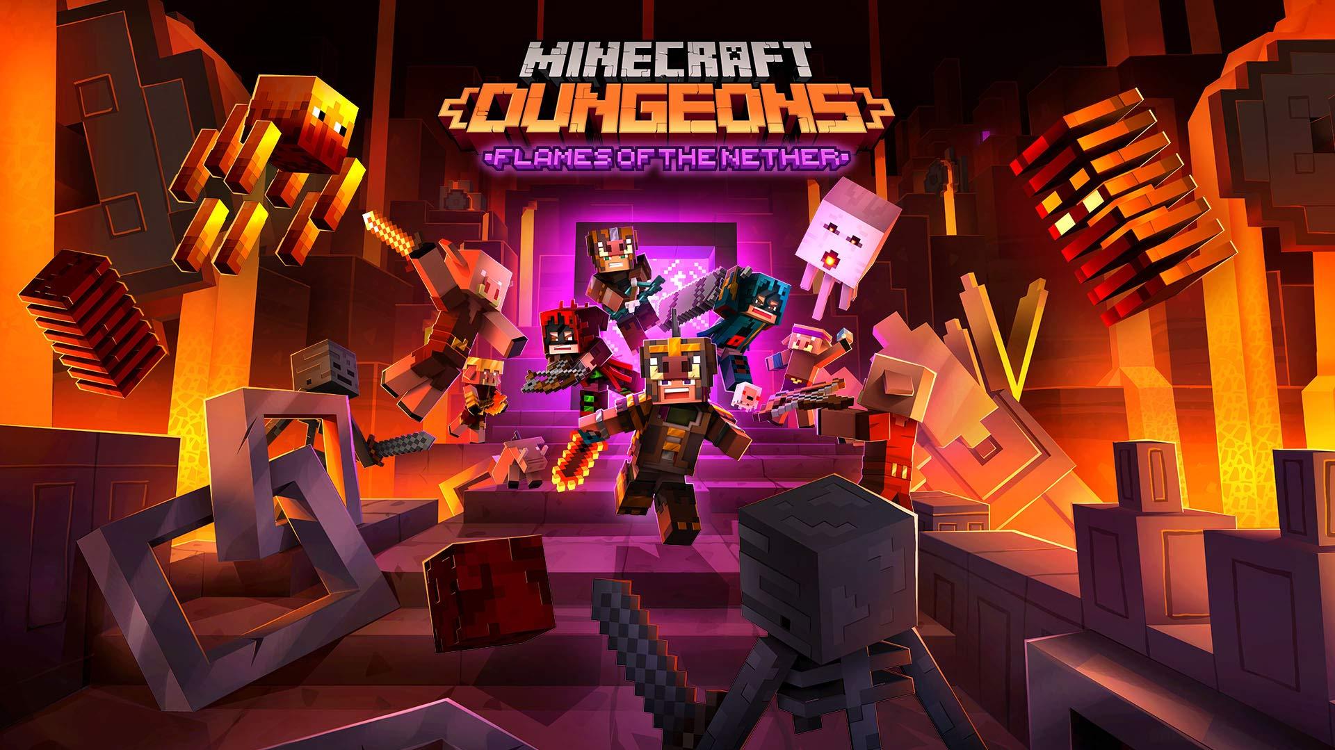 Amazoncom Minecraft Dungeons Flames of the Nether Nintendo