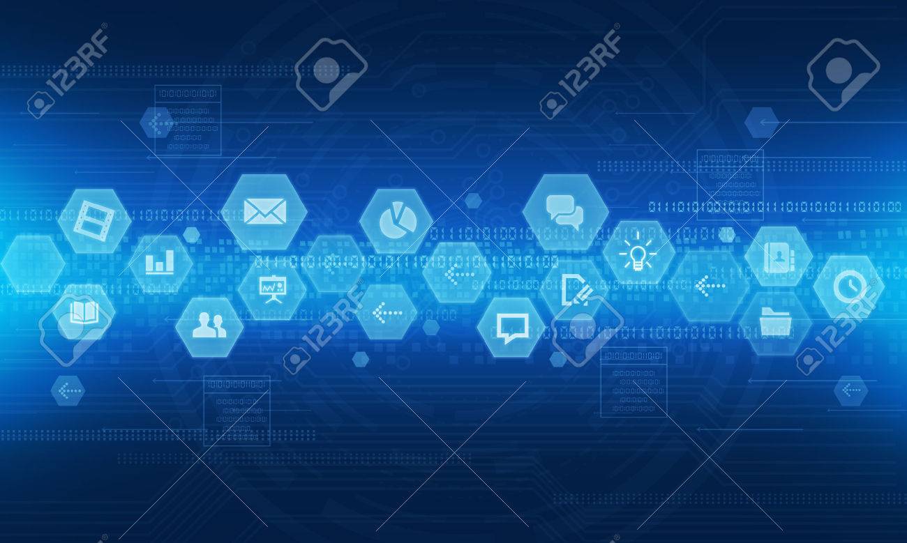 Inter Technology Online Business Background Stock Photo
