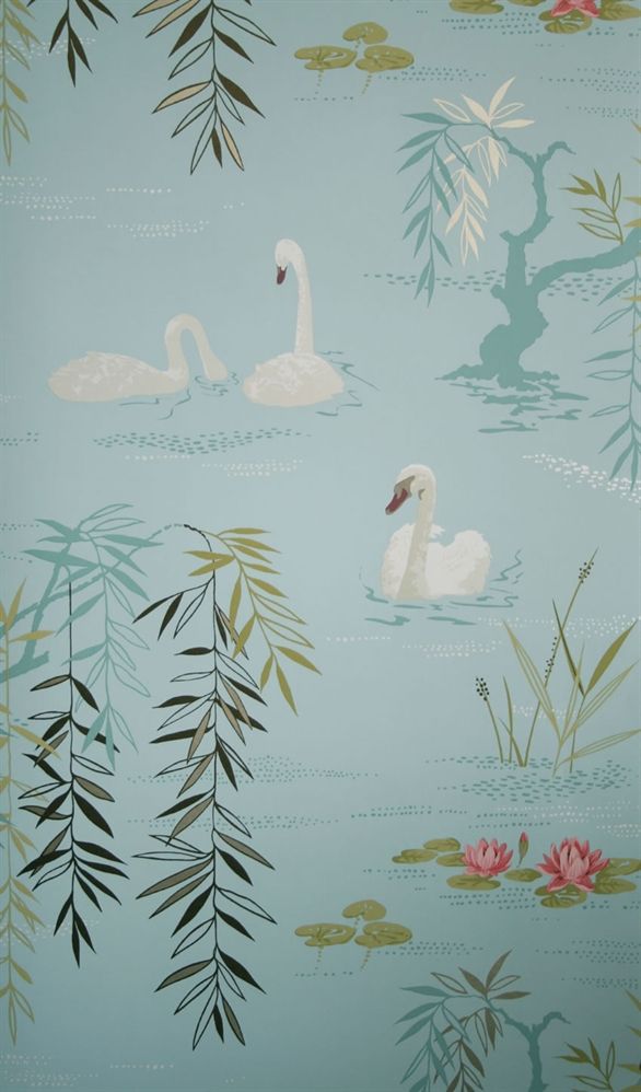 Swan Lake Sylvana Wallpapers Nina Campbell Wallpaper 586x998