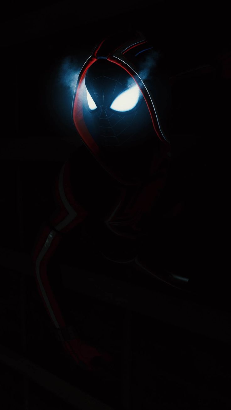 Dark Spiderman Glowing Eyes iPhone Wallpaper