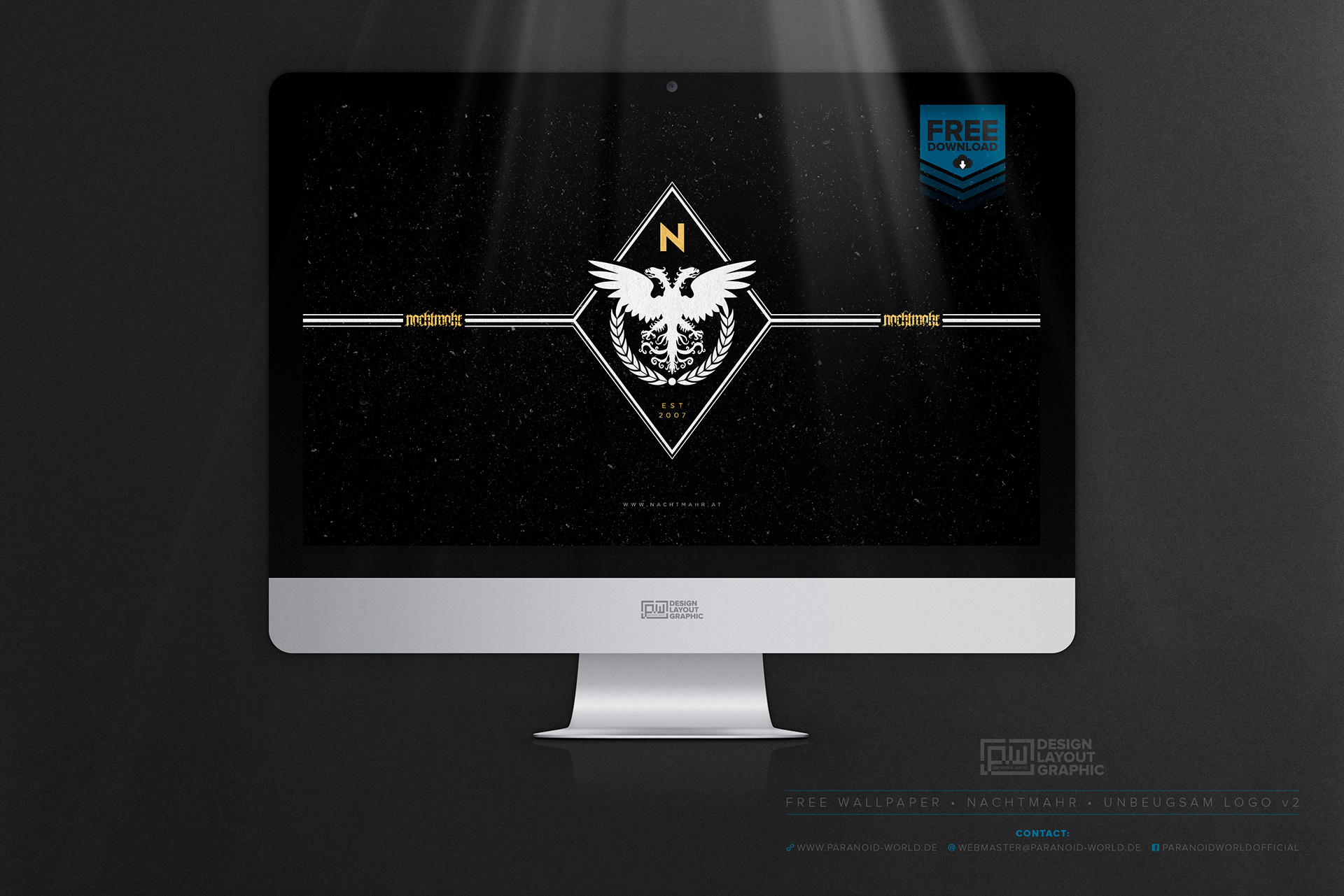 Paranoid World Design Layout Graphic Nachtmahr Unbeugsam