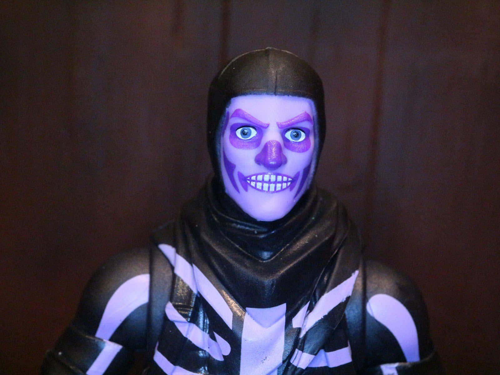 Fortnite Battle Royale Player Decked Out In Purple Skull Wallpaper