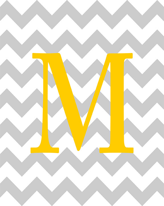 Chevron Background Listing Your Initial