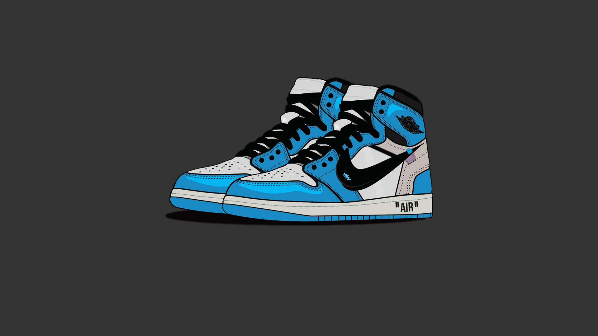 Blue Retro Jordans Sneakers Wallpaper Nike