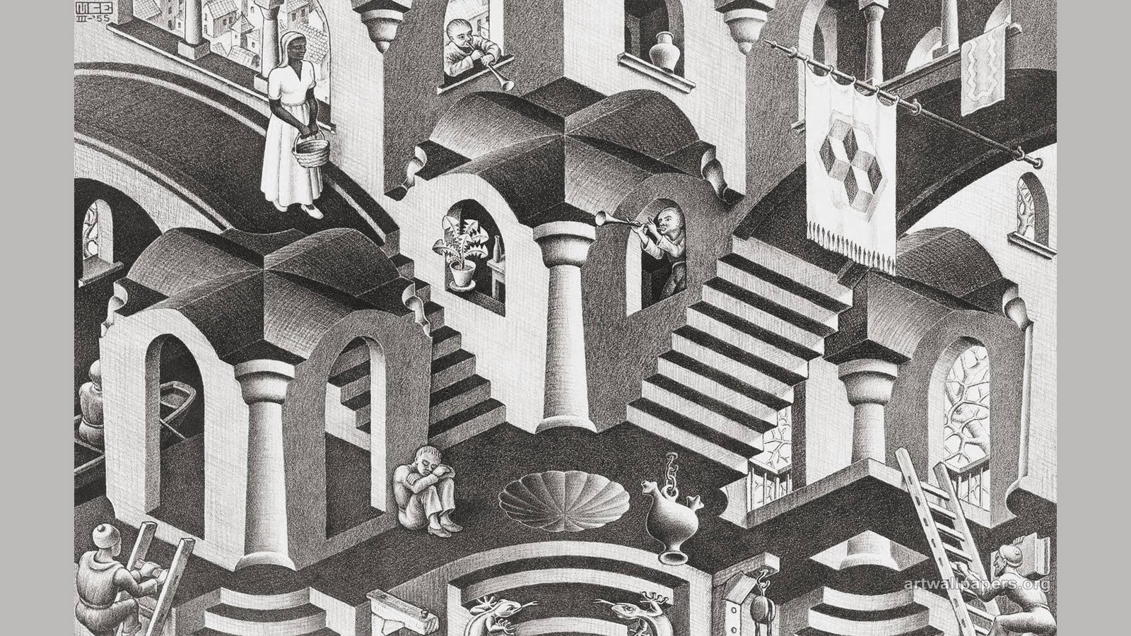 Wallpaper Psupero Art Escher Desktop