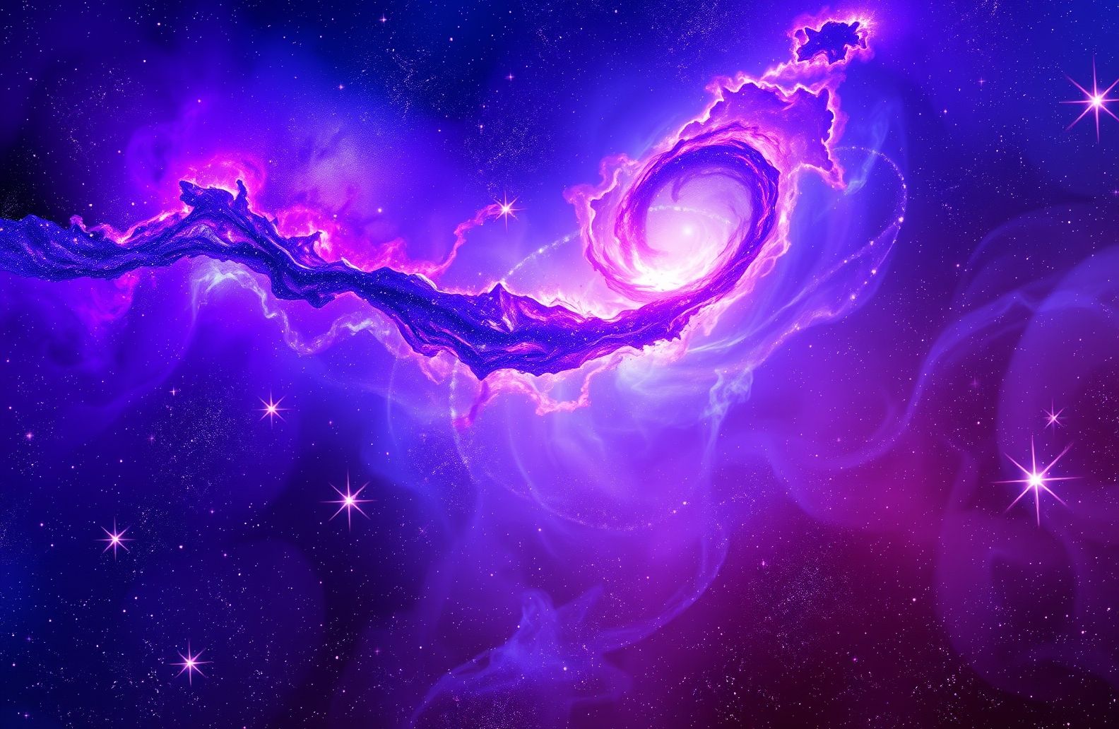 Purple And Blue Galaxy Wallpaper