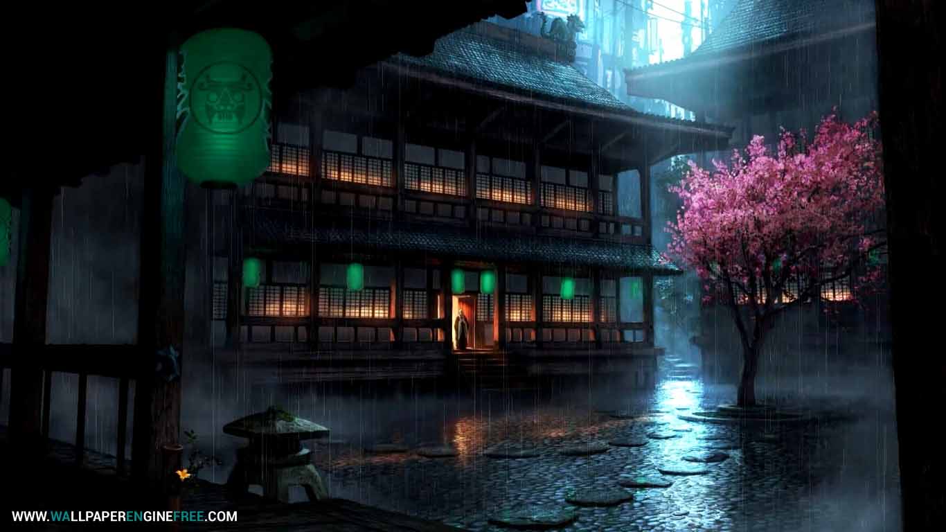 Anime City rain HD wallpaper  Peakpx