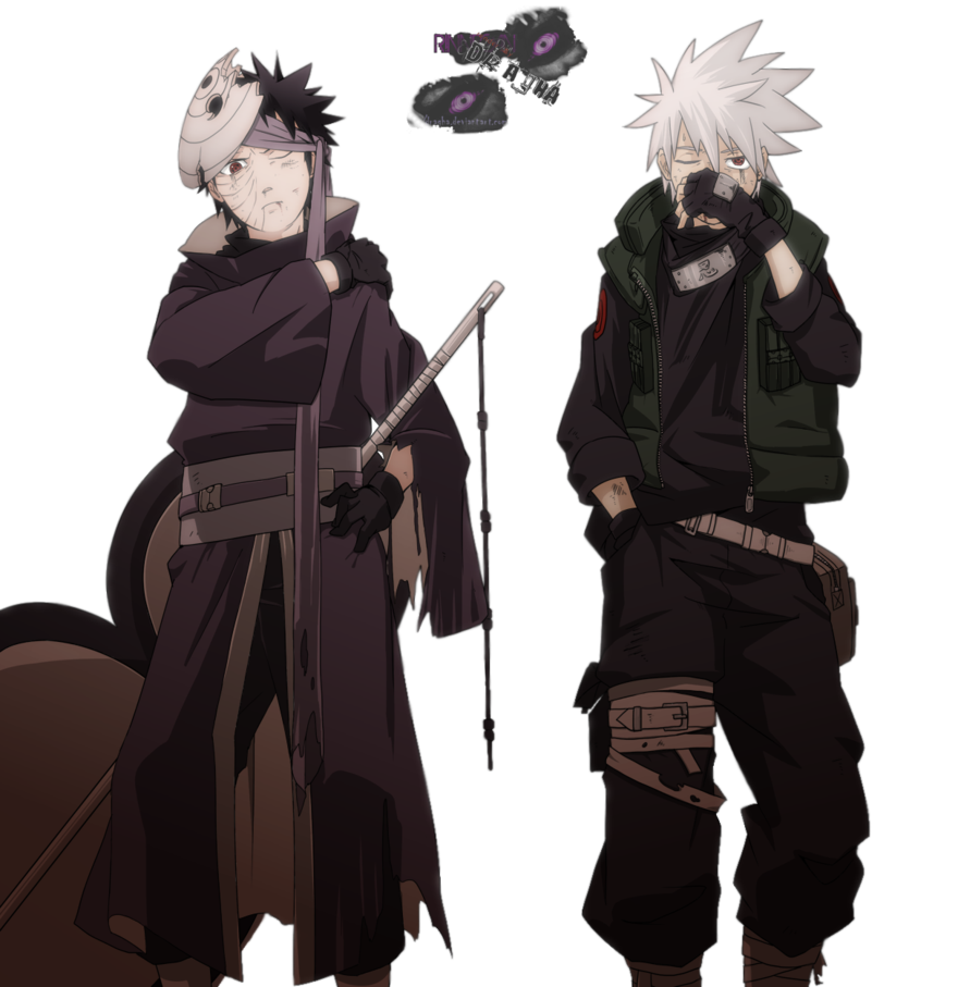 Obito And Kakashi Render By Dragha