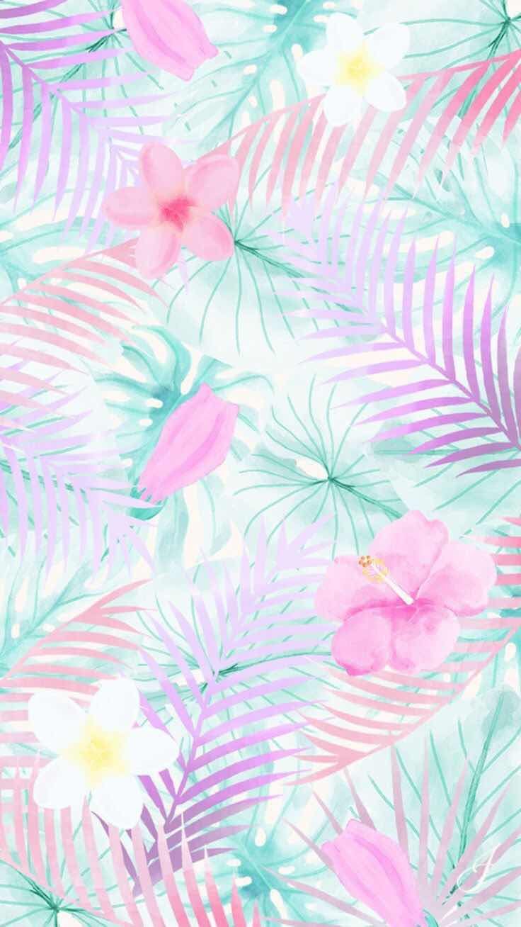 iPhone And Android Wallpaper Floral Summer Pattern For