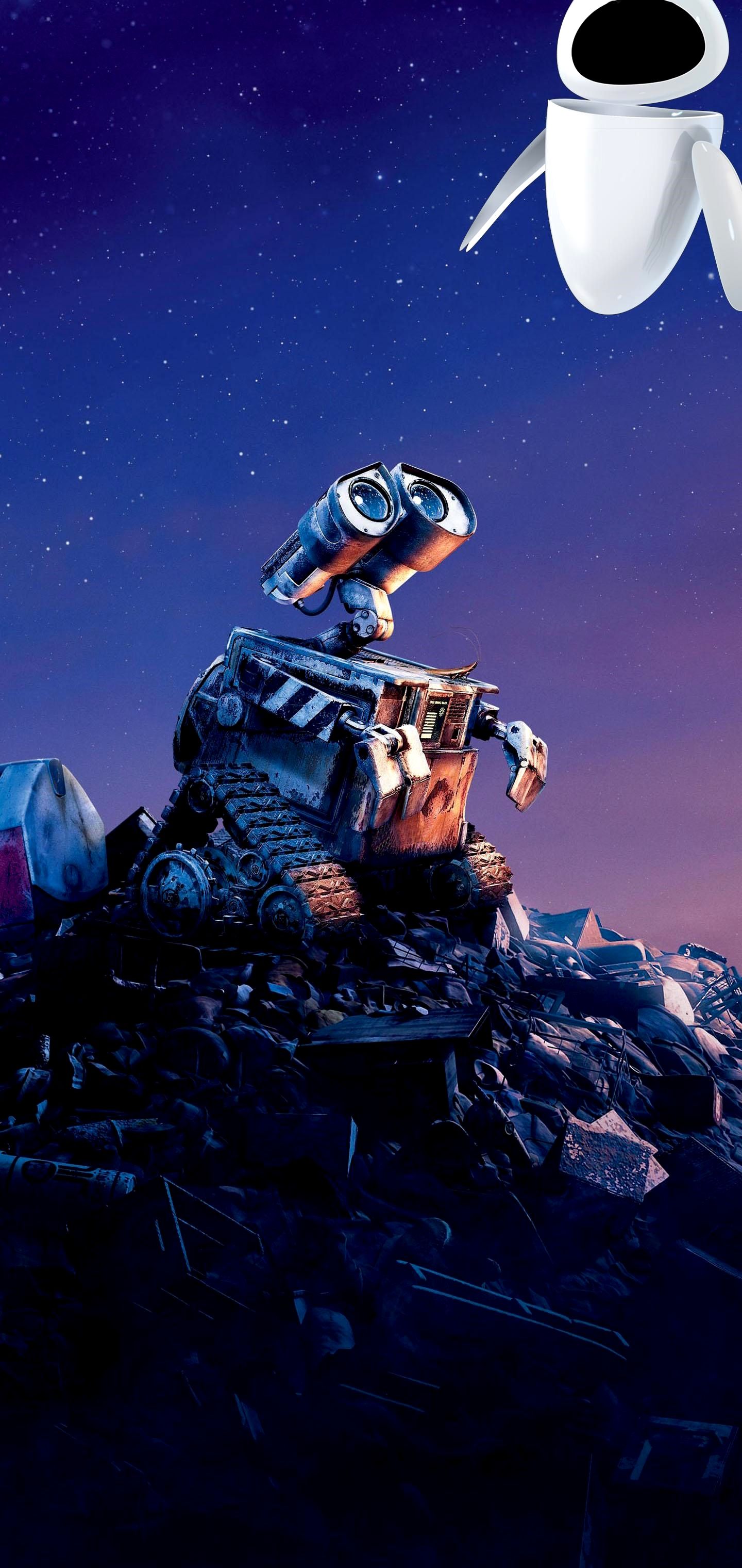 Wall E Wallpaper Black Disney Mobile