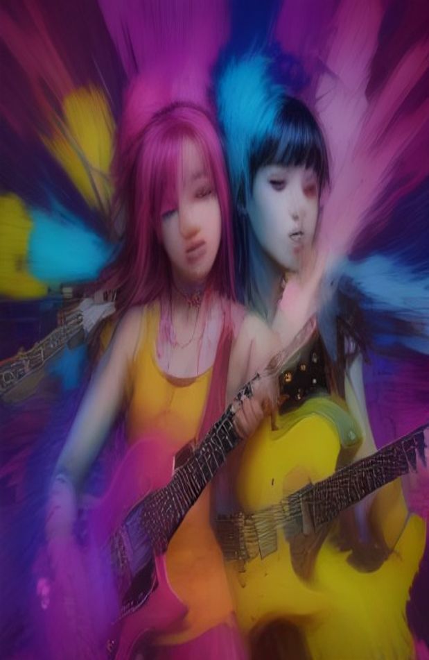 Guitar Girls Wallpaper