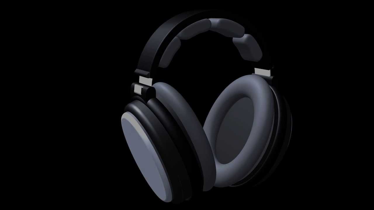 Final Headphone Animation Black Background For Sennheiser HD