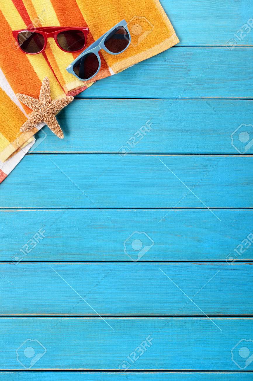 Tropical Summer Beach Background Vertical Copy Space Stock Photo