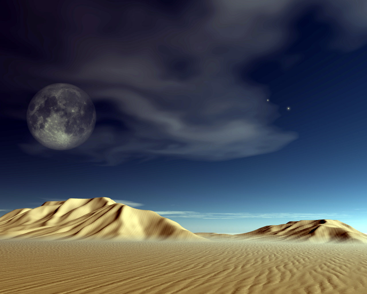 Night In The Desert 3d Wallpaper For Your Puter Desktop
