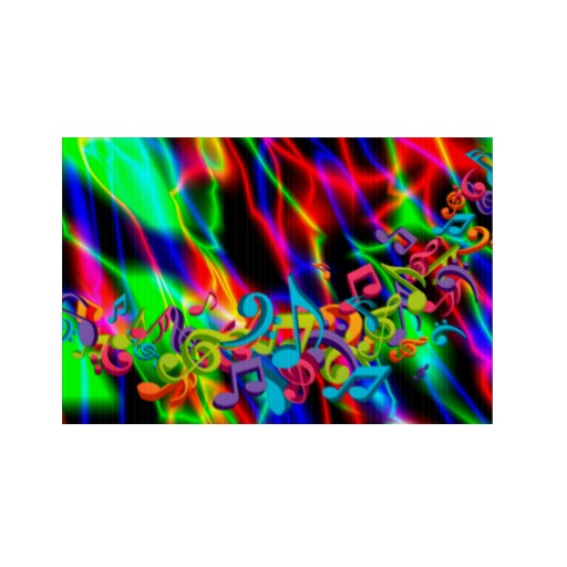 Colourful Music Notes Neon Bright Background Color Lawn Sign