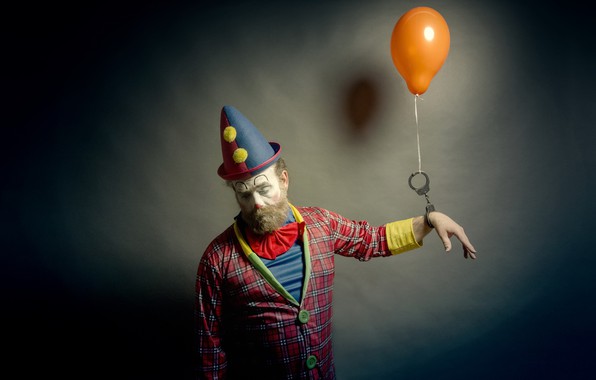 Wallpaper People Clown Ball Handcuffs Image For