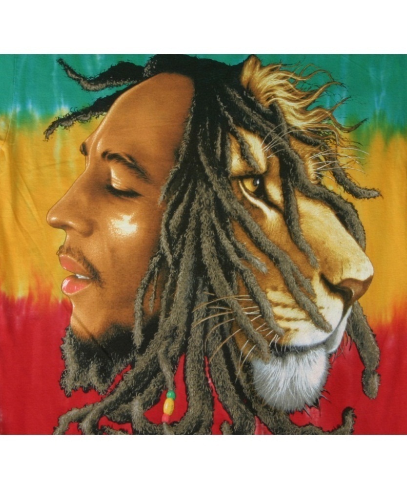 Bob Marley Lion Logo Tie Dye Profile