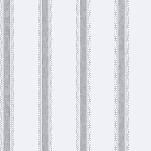  French Grey Silk Lace Striped Wallpaper M0838 Shabby Chic