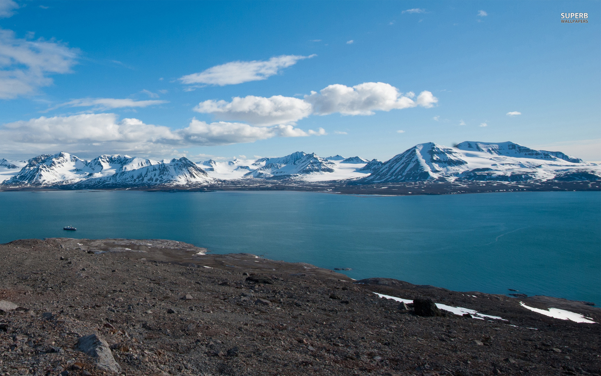 Svalbard Norway Riverside Wallpaper