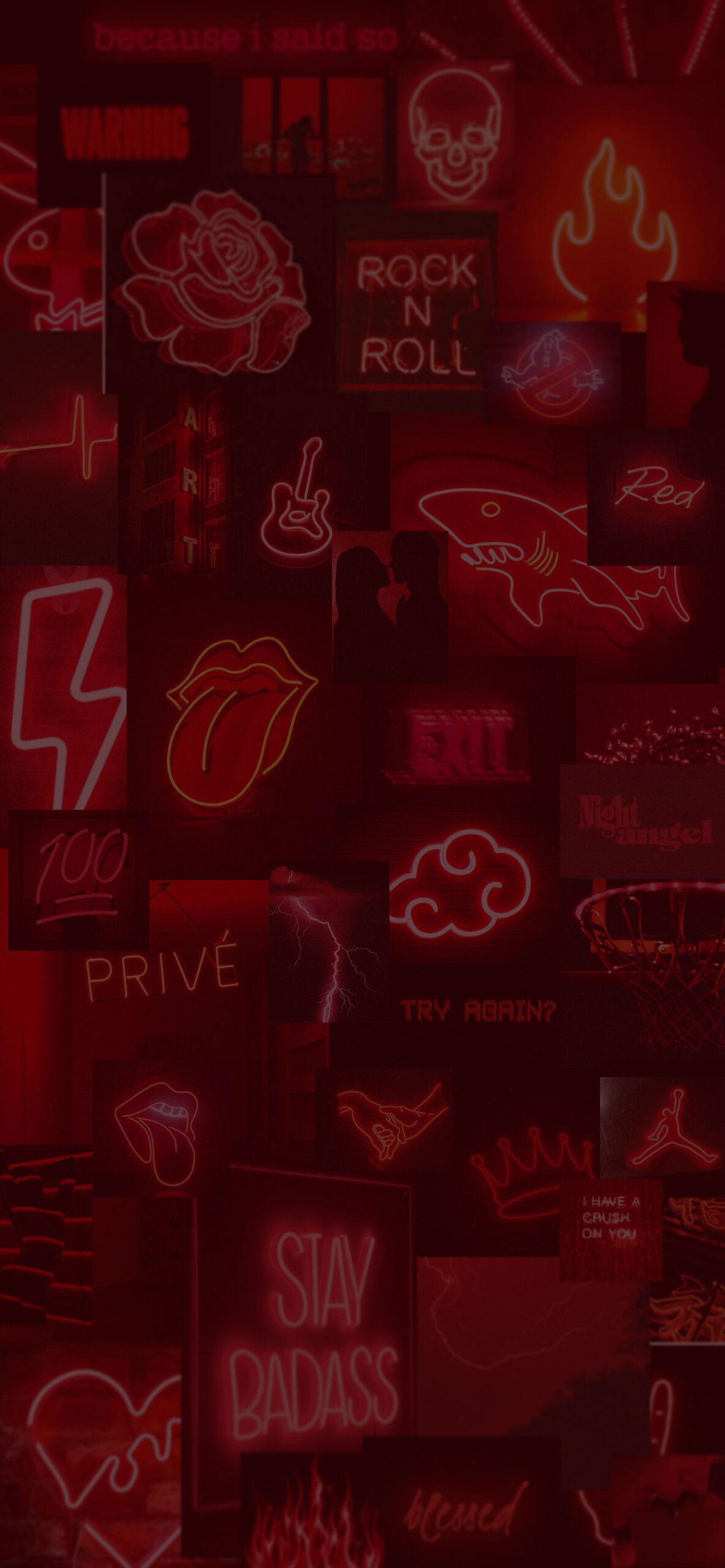 Neon Red Aesthetic Wallpaper HD For iPhone